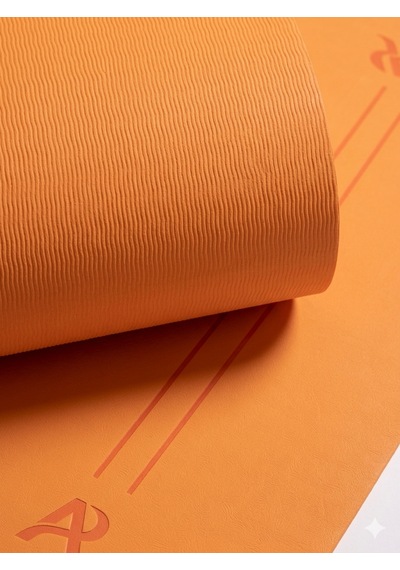 Yoga Mat 5mm Tpe Çift Çizgi Tasarım Turuncu Rebuwo
