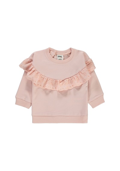 Civil Baby Kız Bebek Sweatshirt 6-18 Ay Açık Pudra 19330f736k31-1 Pudra