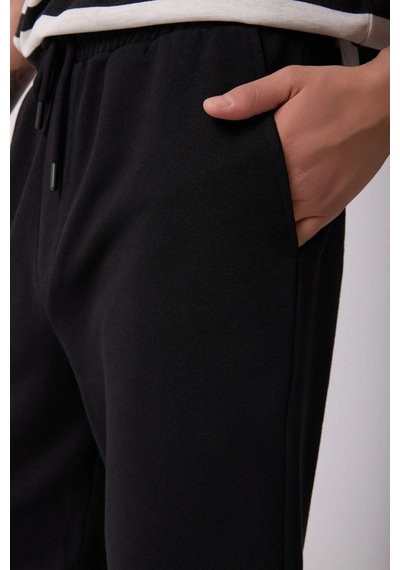 Defys Erkek Beli Lastikli Cepli Regular Fit Şort Siyah - 695708573 Siyah