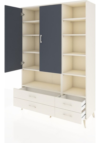 Hyperion Dolap 10 Raflı 4 Çekmeceli 2 Kapaklı 132x44x195 Aytaşı-antrasit/aytaşı Antrasıt/aytası Hyperion Dolap 10 Raflı 4 Çekmeceli 2 Kapaklı 132x44x195 Aytaşı-antrasit/aytaşı Antrasıt/aytası