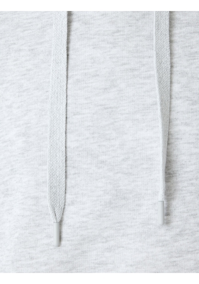 Koton Kapüşonlu Kanguru Cepli Pamuklu Basic Sweatshirt Kar Melanj 5sal10472ık Gri Melanj