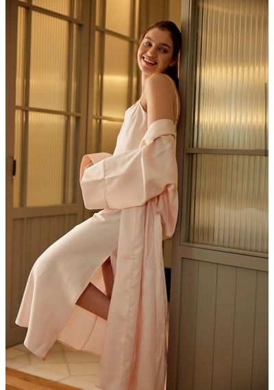 Elli2 Pink Champagne Kimono Gülkurusu