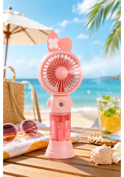 Glr K03 Taşınabilir Sulu El Fanı, Mini Buharlı Vantilatör, Type-c Şarjlı Seyahat Fanı