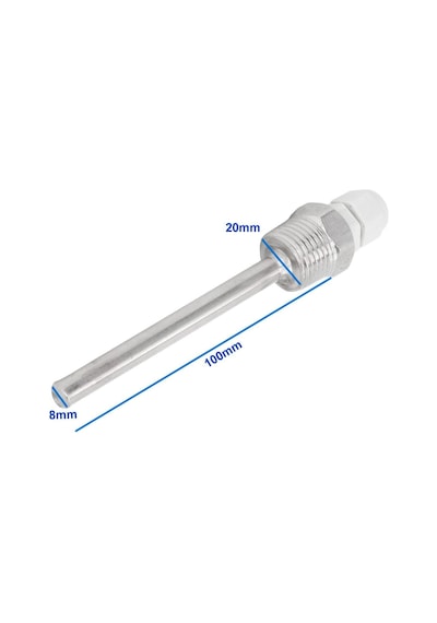 Alkatronik Metal Sensör Probu 100mm Çelik Kılıf Kutu Sıcaklık Isı Termo Tüp Boru D818b20 Ntc Lm