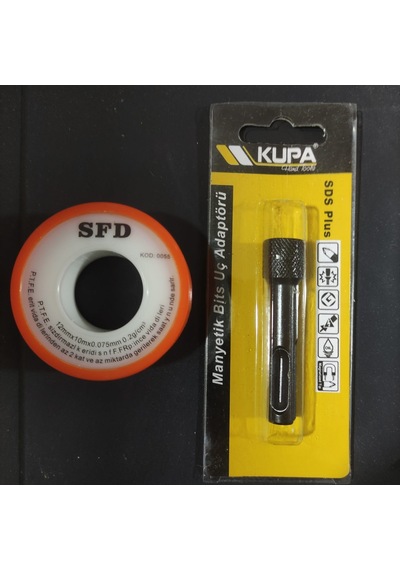Kuppa Manyetik Uçlu Bits Adaptörü Sds Plus Teflon Bant Hediye