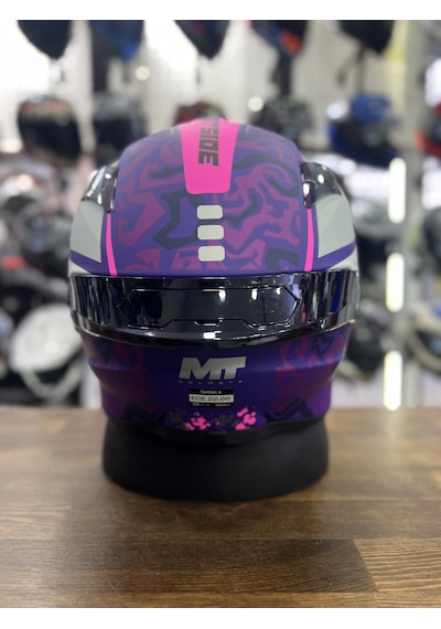 Mt Targo Outside Şeffaf Vizörlü Kask Pembe Xs-