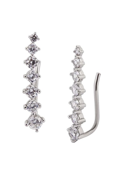 Kuyumcudukkani Sıra Taşlı Yeni Trend"ear Cuff"küpe-30066-w-w Beyaz