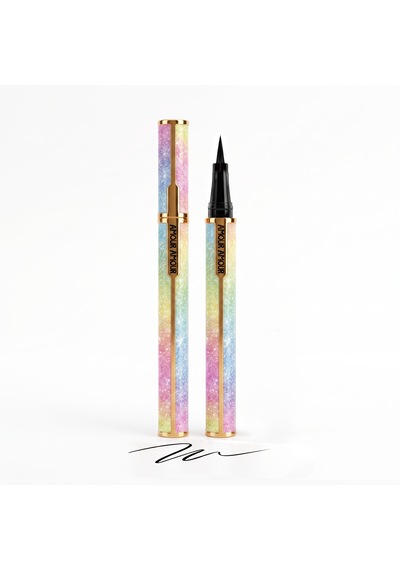 Quick Dry Suya & Tere Dayanıklı Keçe Uçlu Dipliner / Eyeliner 0.8g Hızlı Kuruyan Kömür Karası 000 Black