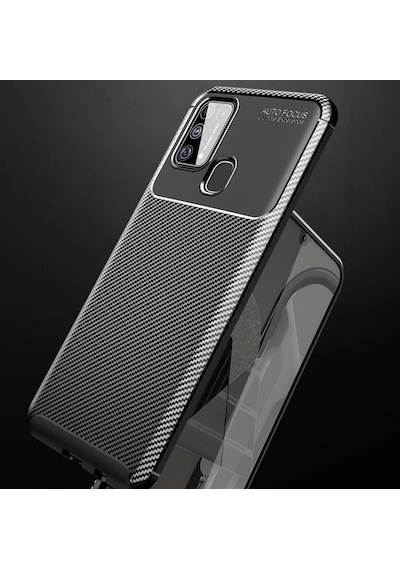 Samsung Uyumlu Galaxy M30S Elde Kaymayan Kamera Korumalı Kılıf