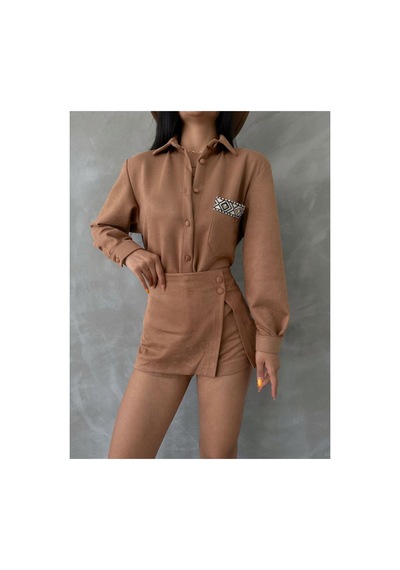 Verymoda Süet Gömlek - F1517 Taba