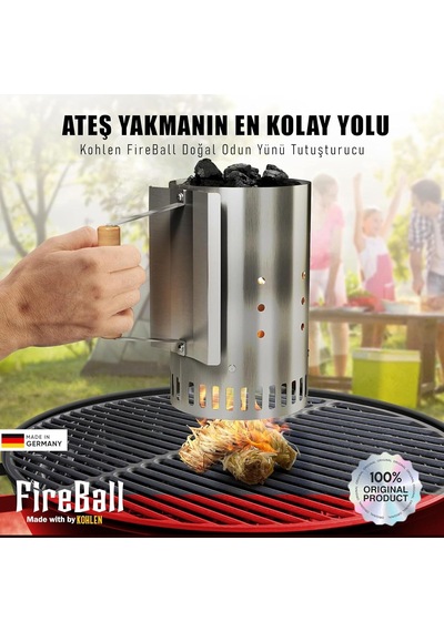 Kohlen Fireball 100'lü Doğal Ateş Başlatıcı / Mangal Soba Ve Şömine Tutuşturucu Çok Renkli