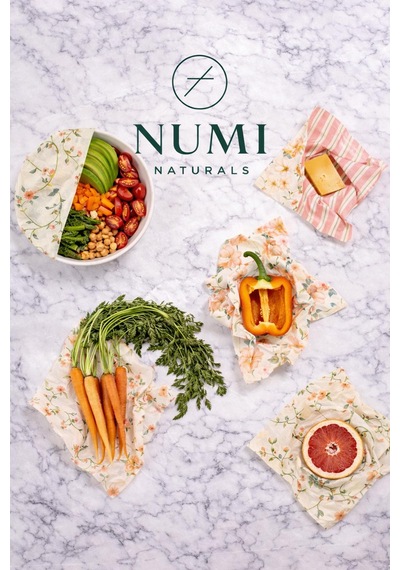 Balmumu Gıda Saklama Bezleri Premium 3 Lü Set 30 30 Cm - Spring Bloom Serisi Çok Renkli
