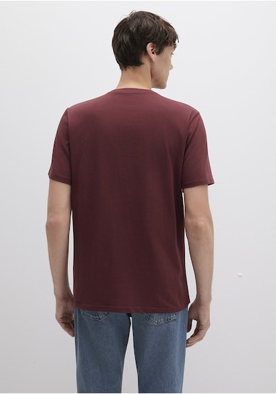 Mavi - Mavi Logo Baskılı Bordo Tişört 0611714-70396 Bordo