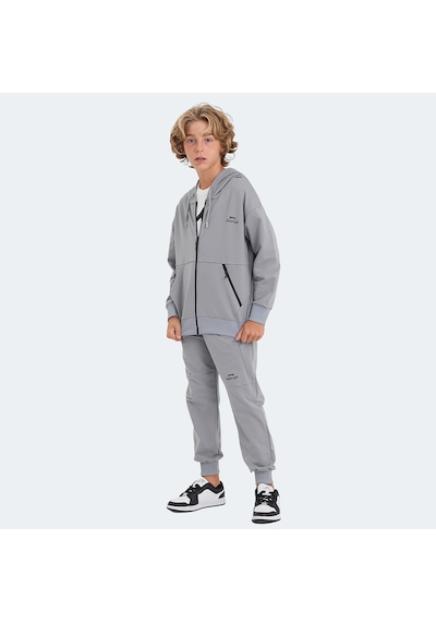 Slazenger LOCAL IN Unisex Çocuk Eşofman Takımı Taş Gri