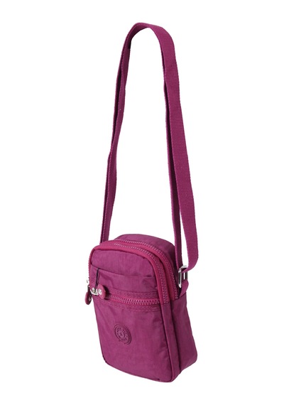 M 227 Mega Bag Krinkıl Kumaş Unisex Küçük Omuz Çantası, Telefonluk Bordo