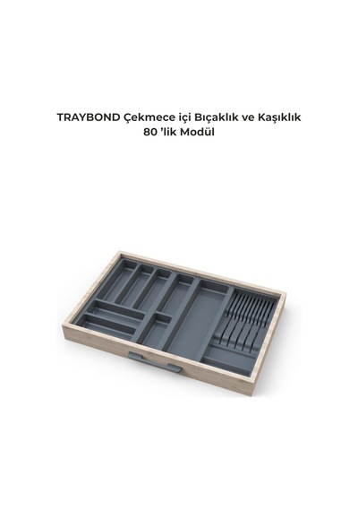 Çekmece Içi Kaşıklık Ve Bıçaklık Düzenleyici Antresit, 74x48 Yandan Ve Boydan 4cm Kesilebilir Diğer