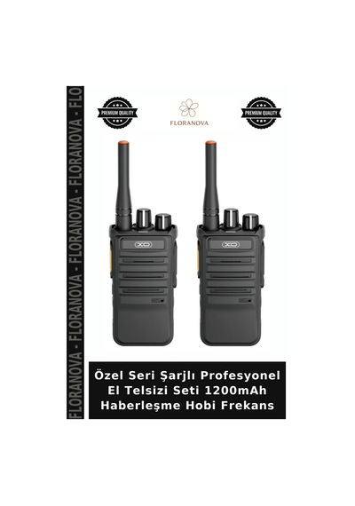 Özel Seri Şarjlı Profesyonel El Telsizi Seti 1200mah Haberleşme Hobi Frekans