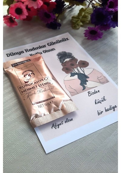 Kurukahveci Mehmet Efendi 8 Mart Kadınlar Günü Hediye Türk Kahvesi Jelatinli 25 x 6 G