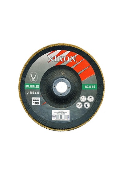 Nikon Alüminyum Oksit Flap Disk 180mm 60 Kum 20 Adet