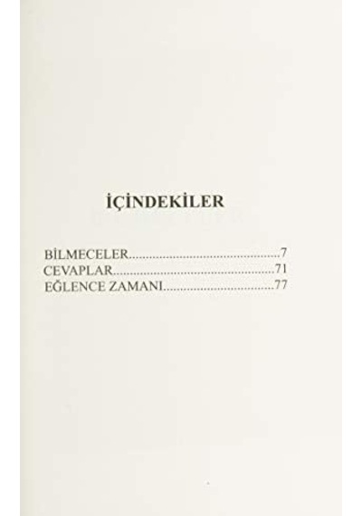 Bir Bilmecem Var Çocuklar