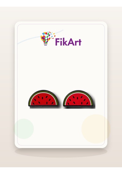 Fikart İkili Karpuz Dilimi Broş Seti Çok Renkli