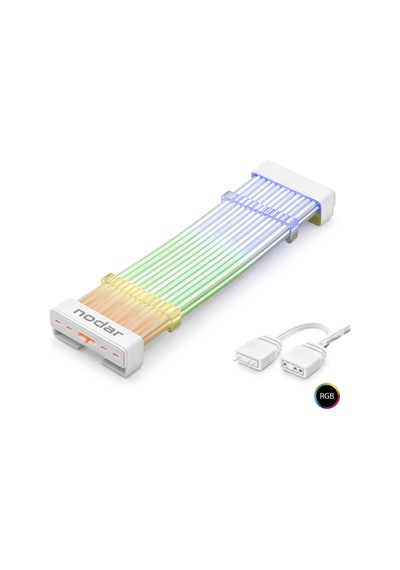 24 Pin Argb Anakart Güç Uzatma Kablosu Bükülebilir 2 Mm 108 Led Beyaz Nd2812w