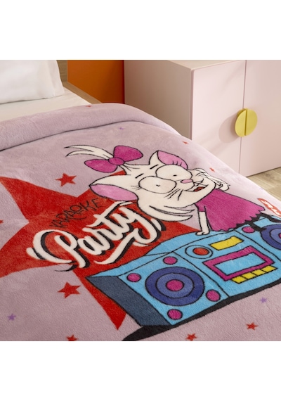 Karaca Home X Kral Şakir Canan Karaoke Party Tek Kişilik Battaniye Renkli