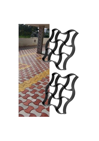 Bahçe Taş Kalıbı Parke Taşı Kalıp Zemin Kaplama Kalıbı 49x49 Cm 2