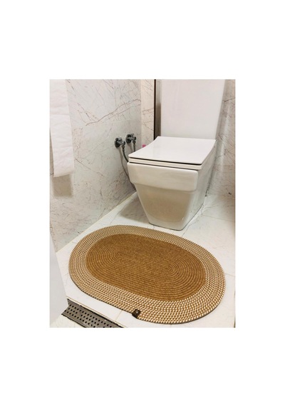 Jüt,hasır,tek Li,banyo Paspası,bohem Tarzı Banyo Takımı, Paspas/40x60 Hasırkrem Hasırkrem