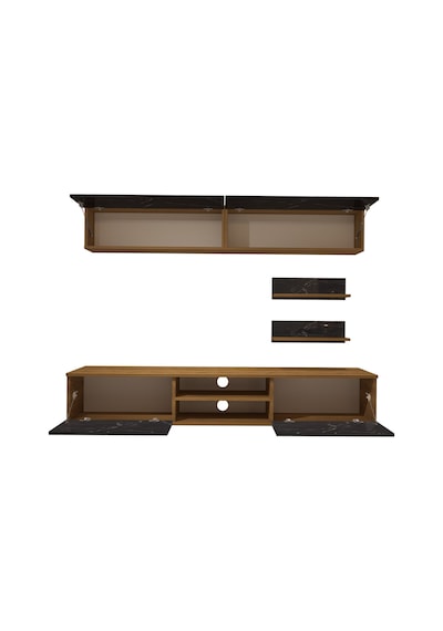 Decoraktiv Eko 5 Mdf Dvd Tv Ünitesi Tv Sehpası Pera - Siyah Mermer
