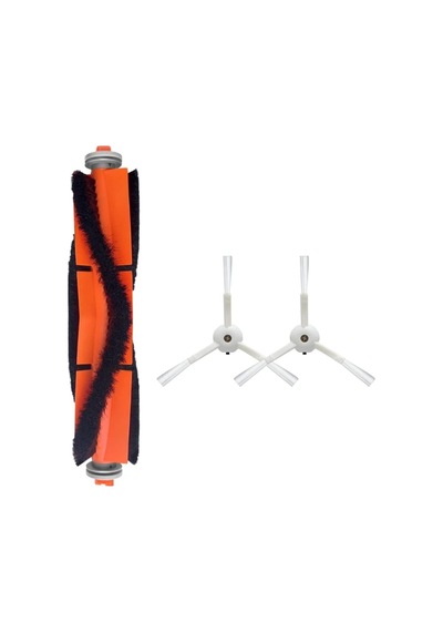 Robotyedek Mop 2 Pro Beyaz Mjst1shw Uyumlu Yedek Ana Fırça Nane Yan Fırça-3 Parça, Robotyedek, Renk 26 Genel