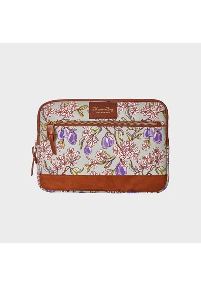 Bloominbag Plums İn Bloom İpad Uyumlu / Tablet Kılıf Tablet Kılıfı Mor - Açık Yeşil