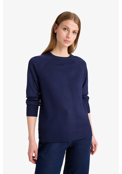Defacto Relax Fit Bisiklet Yaka Kazak I6913az25wnnv131 Lacivert