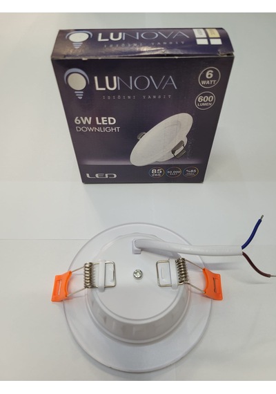 Lunova 6 Watt Beyaz Kasa Beyaz Işık Led Spot 10 Adet Beyaz - Beyaz