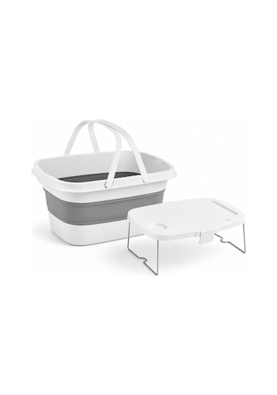 Katlanabilir Piknik Sepeti Ve Mini Masa Seti 21 Litre Kapasiteli Ergonomik Taşıma Kulplu Katlan