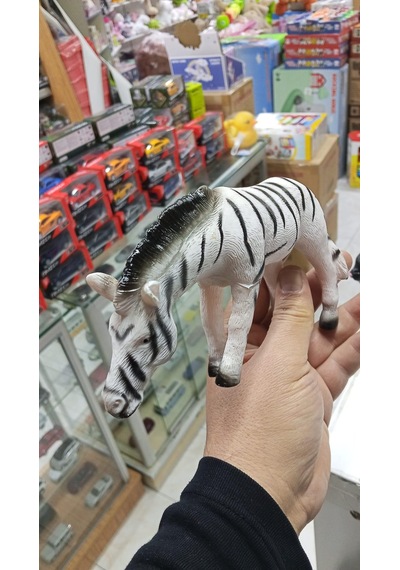 Plastik Oyuncak Hayvan Büyük Çizgili Zebra 17 Cm