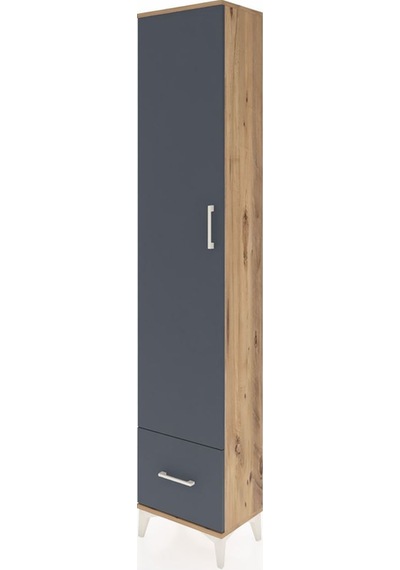 Arges Dolap 3 Raflı Tek Çekmeceli Tek Askılı 44x30x221 Çam-an... Çam