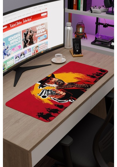 Red Dead Redemption 2 Dikişli Kauçuk Oyuncu Mousepad V2 - 70x30 Xl Gaming Mouse Pad