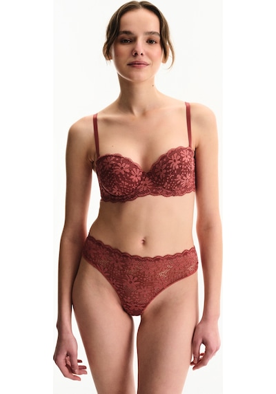 Penti Bordo Pop Up Destekli Lace Dantel Sütyen