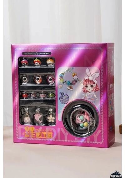 Gepettoys Kız Çocukları İçin Charmlı Bileklik Takı Tasarım Seti