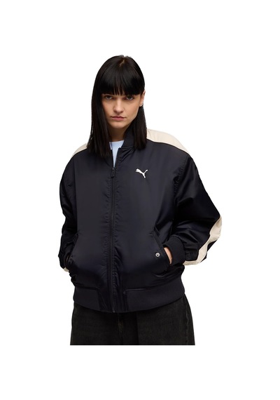 Puma T7 Bomber Kadın Lacivert Günlük Stil Ceket 63347816 1696051 Mavi