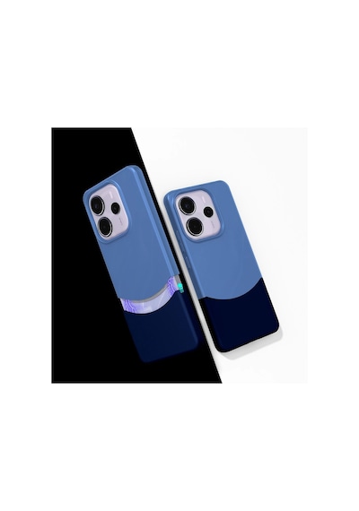 Xiaomi Redmi Note 14 5g Kılıf Magsafe Şarj Kartlıklı Mıknatıslı Duble 1.7mm Kapak Kart Bölmeli Laciv