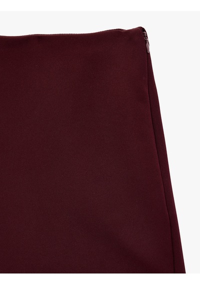 Koton Slim Fit Cep Detaylı Mini Şort Etek Mor 7wak70011pw