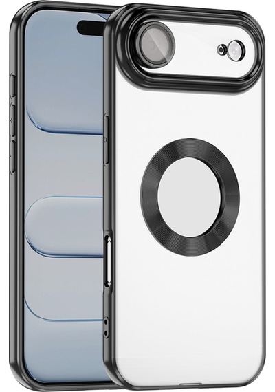 Apple Apple iPhone 17 Air İçin Uyumlu Kamera Korumalı Logo Gösteren Renkli Kılıf