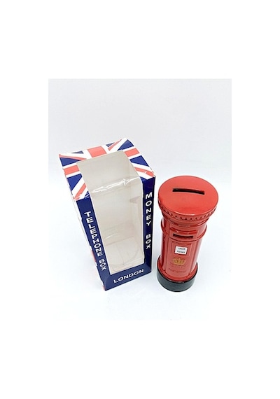 Londra Retro Metal Posta Kutusu Kumbara 15 Cm