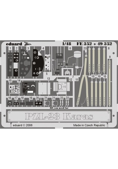 Eduard Fe352 1/48 Ölçek, Pzl-23 Karas For Mırage Maket De