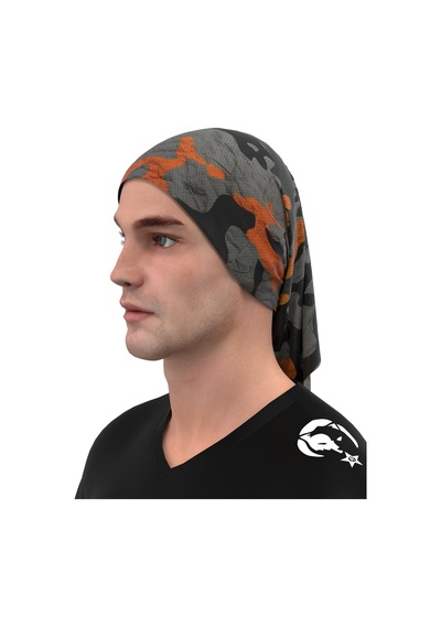 E Taktik Extreme Turuncu Kamuflaj Desenli Boyunluk Buff Bandana S