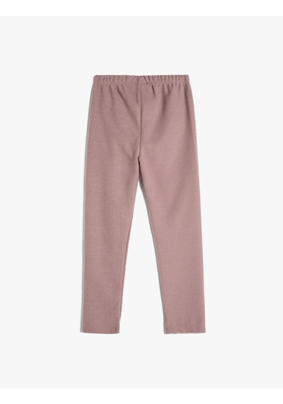 Koton Basic Fitilli Tayt Beli Lastikli Pembe 4wkg40240ak Gülkurusu