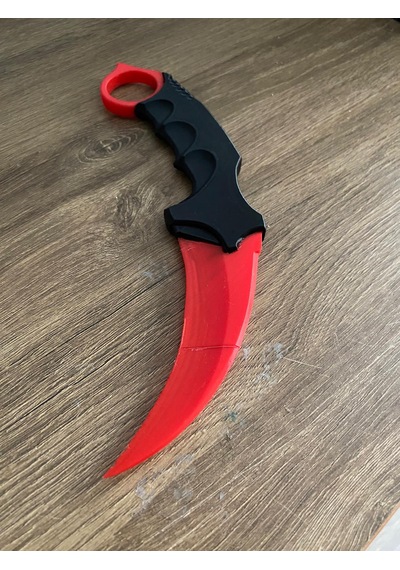 Riva Self 3d Baskı Farklı Renkler Taktiksel Parmak Halkalı Hobi Ve Dekoratif Maket - 16 Cm Kırmızı Siyah