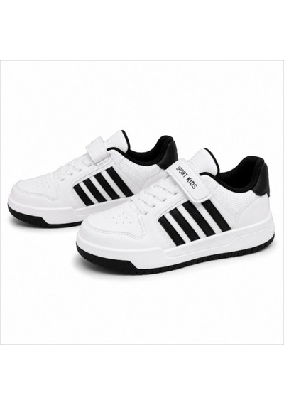 Black Flex Çocuk Cırtlı Sneaker Ayakkabı Beyaz 31-35 57530 Beyaz